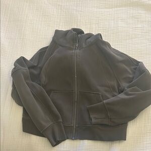 Lululemon Dark Green Scuba Zip-Up
